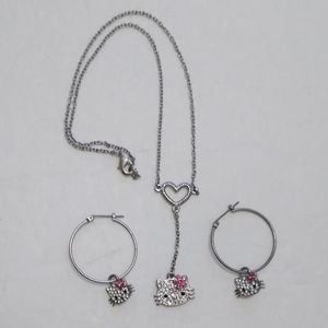 Hello Kitty necklace & earring set